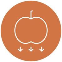 Falling Apple Vector Icon Style