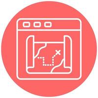 Game Map Vector Icon Style