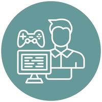 Game Modder Male Vector Icon Style