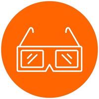 3d Glasses Vector Icon Style