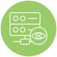 Database Vision Vector Icon Style