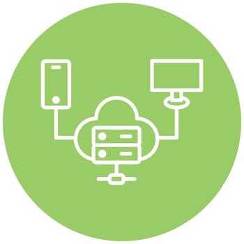 nube informática vector icono estilo
