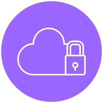 Cloud security Vector Icon Style