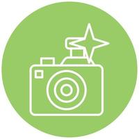 Flash Camera Vector Icon Style