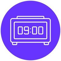 Digital Clock Vector Icon Style