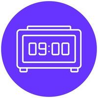 Digital Clock Vector Icon Style