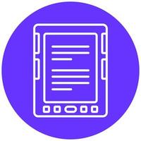 E-Book Reader Vector Icon Style