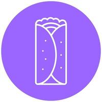 Burrito Vector Icon Style