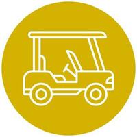 Golf Cart Vector Icon Style