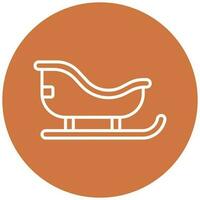 Sled Vector Icon Style