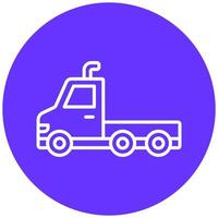 Truck Trailer Vector Icon Style