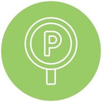 Parking Tag Vector Icon Style