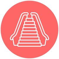 Escalator Vector Icon Style