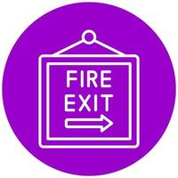 Fire Exit Vector Icon Style