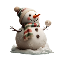 fofa pequeno boneco de neve com chapéu png