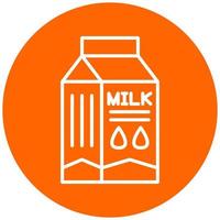 Milk Box Vector Icon Style