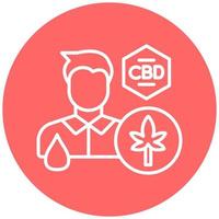 Cbd Oil Users Vector Icon Style