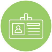Identification Card Vector Icon Style