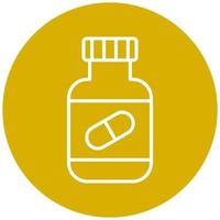pastillas botella vector icono estilo