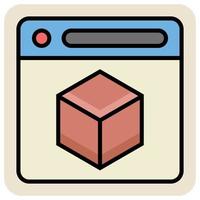 Filled color outline icon for Online delivery. vector