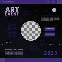 Event art design social media post templates. Design your perfect social media posts vector