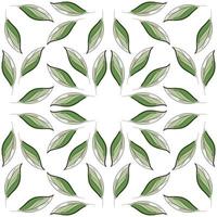 Modern seamless floral pattern, hand-drawn green leaves on a white background. An elegant template for fashionable prints. vector
