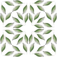 Modern seamless floral pattern, hand-drawn green leaves on a white background. An elegant template for fashionable prints. vector