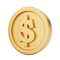 3d coin gold dollar silver bronze png