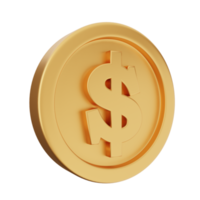 3d coin gold dollar silver bronze png