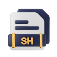 3d archivo sh formato icono png