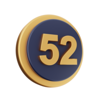 3d number icon illustration png