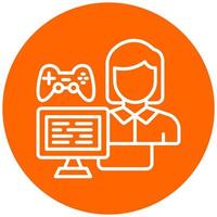 Game Modder Female Vector Icon Style