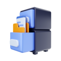 3d file folder archive icon illustration png