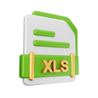3d archivo xls formato icono png