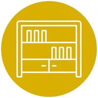 Bookshelf Vector Icon Style