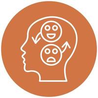 Bipolar Emotion Icon Style vector