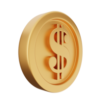 3d coin gold dollar silver bronze png