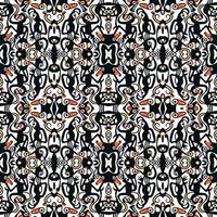 Seamless ethnic black, white and red pattern, african seamless print, pattern background. Vector illustration