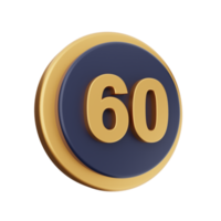 3d number icon illustration png