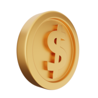 3d coin gold dollar silver bronze png