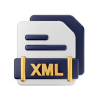 3d het dossier xml formaat icoon png