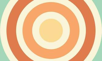 Vector of rainbow curve and colorful, geometric 70s and 60s groovy illustration. Abstract minimalist retro background with rounded stripe