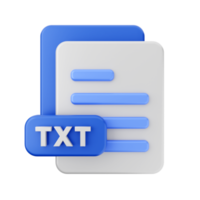 3d file txt folder icon illustration png