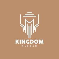 Castle Logo, Elegant Minimalist Design Royal Tower, Kingdom Fortress Vector, Illustration Template Icon vector