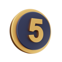 3d number icon illustration png