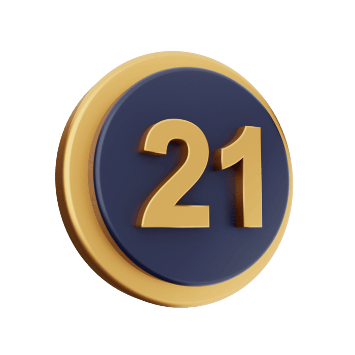 Number 21 PNGs for Free Download