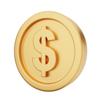 3d coin gold dollar silver bronze png