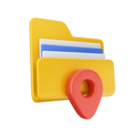 Ilustración de icono de archivo de carpeta 3d png