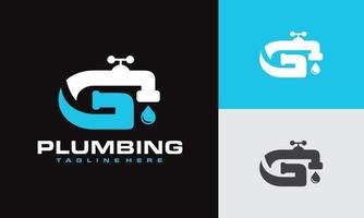 letter G water faucet logo vector