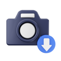 3d download icon illustration png